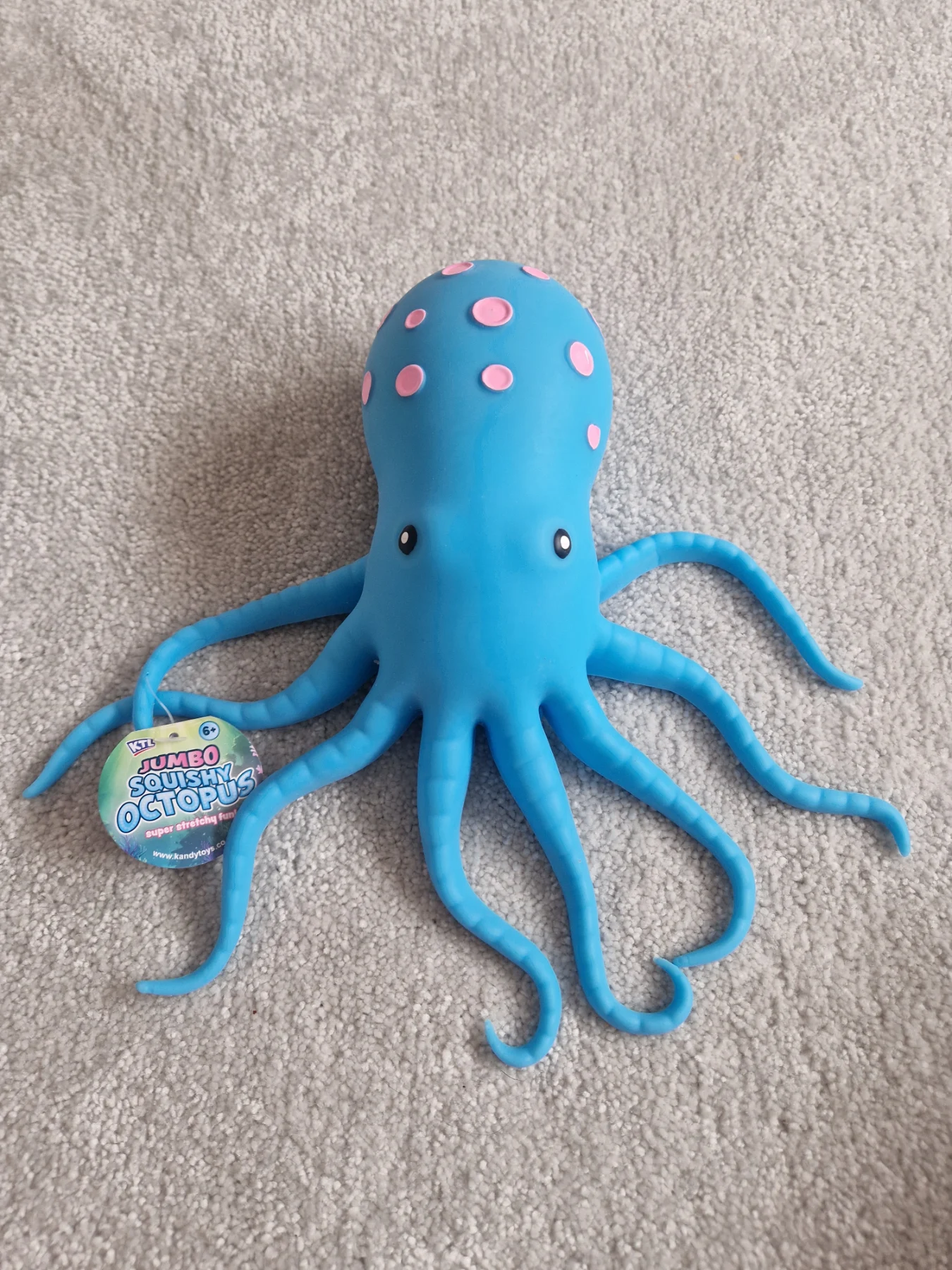 Jumbo Dough Filled blue octopus squishy