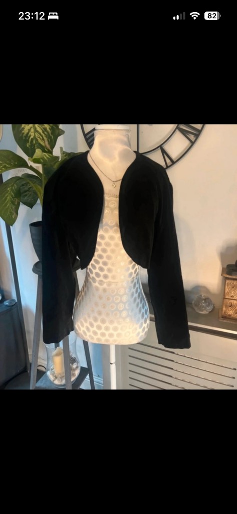 Vintage Wrygges black bolero jacket uk 14 made in England