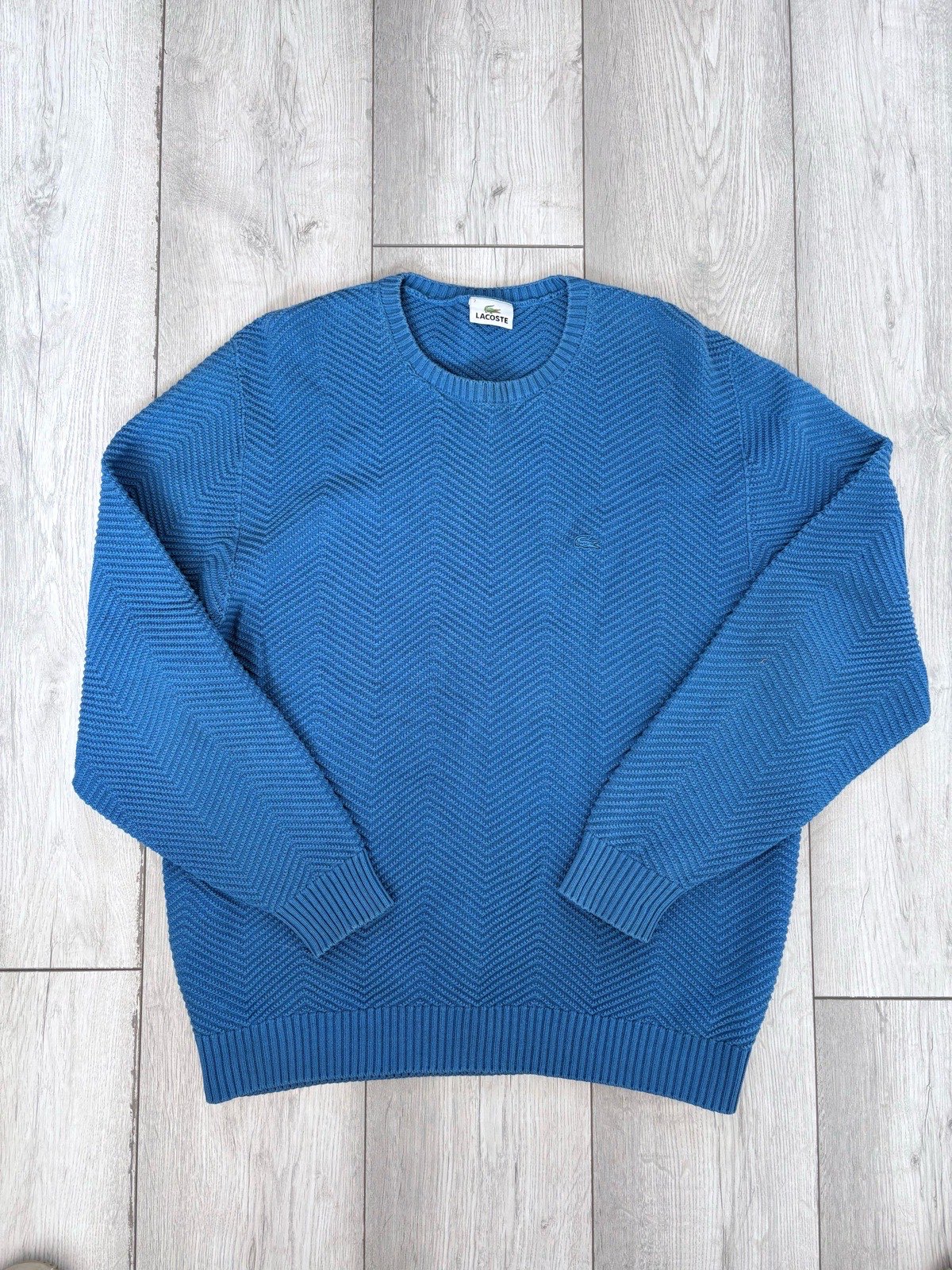 Lacoste cable knitted jumper uk XL