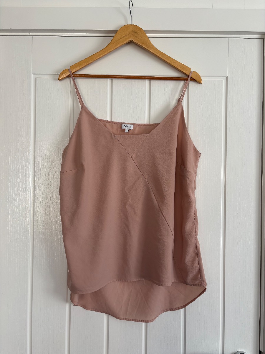 Next Dusty Rose Pink Strappy Cami Top - Size 16