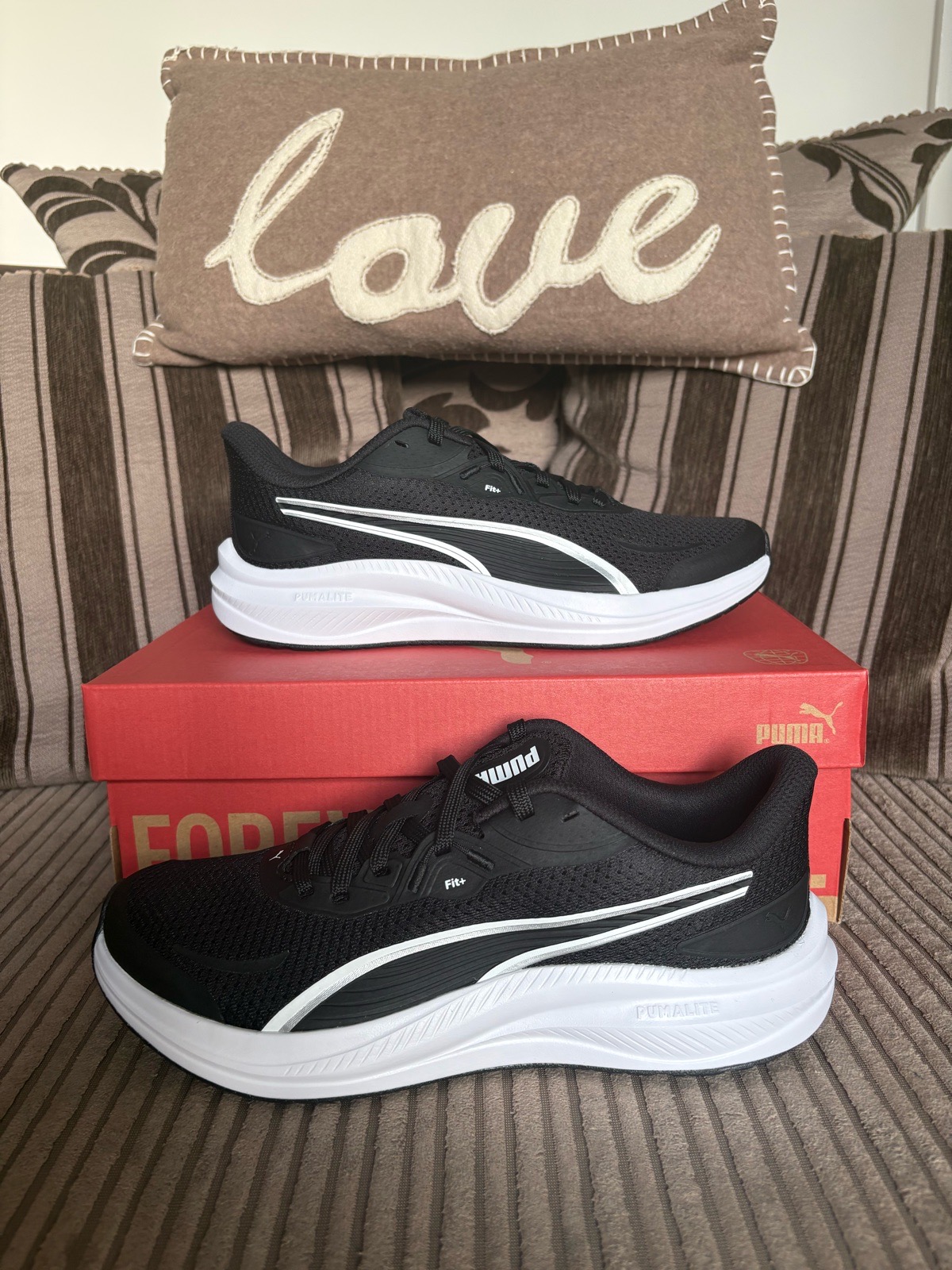 PUMA Kids Skyrocket Lite 2 Back To School Trainers Black & White – Size 5.5