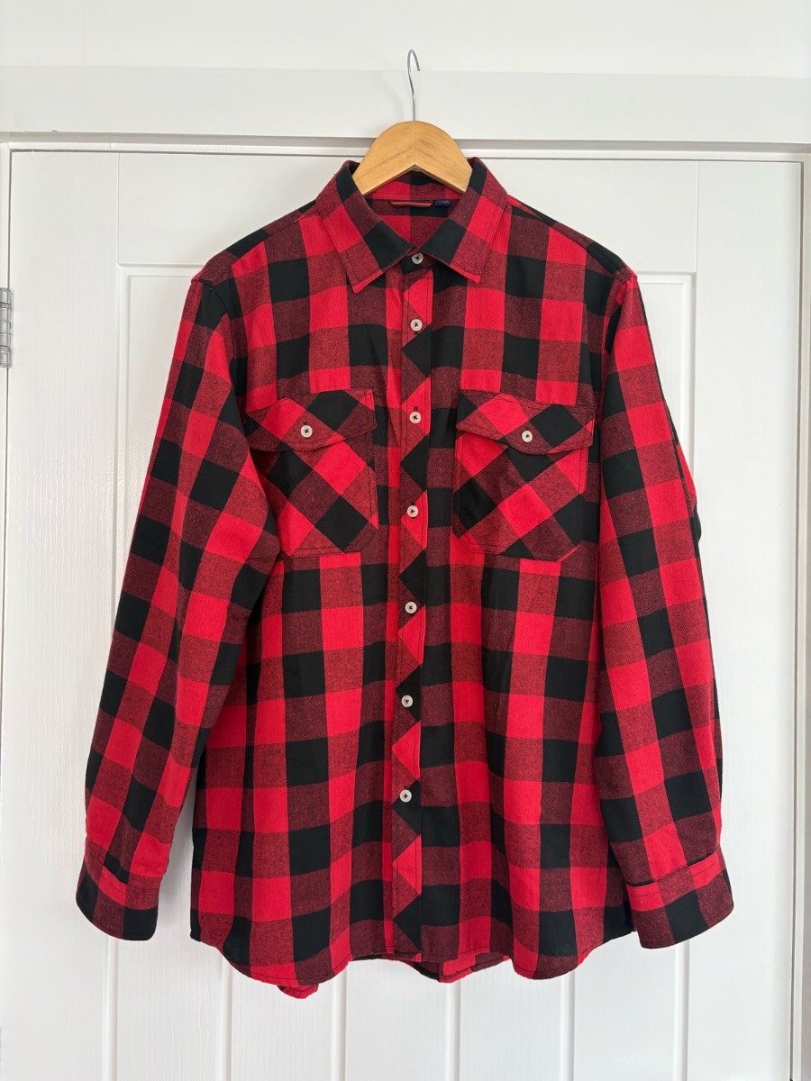 Men’s Siliteelon Checked Flannel Shirt Size L