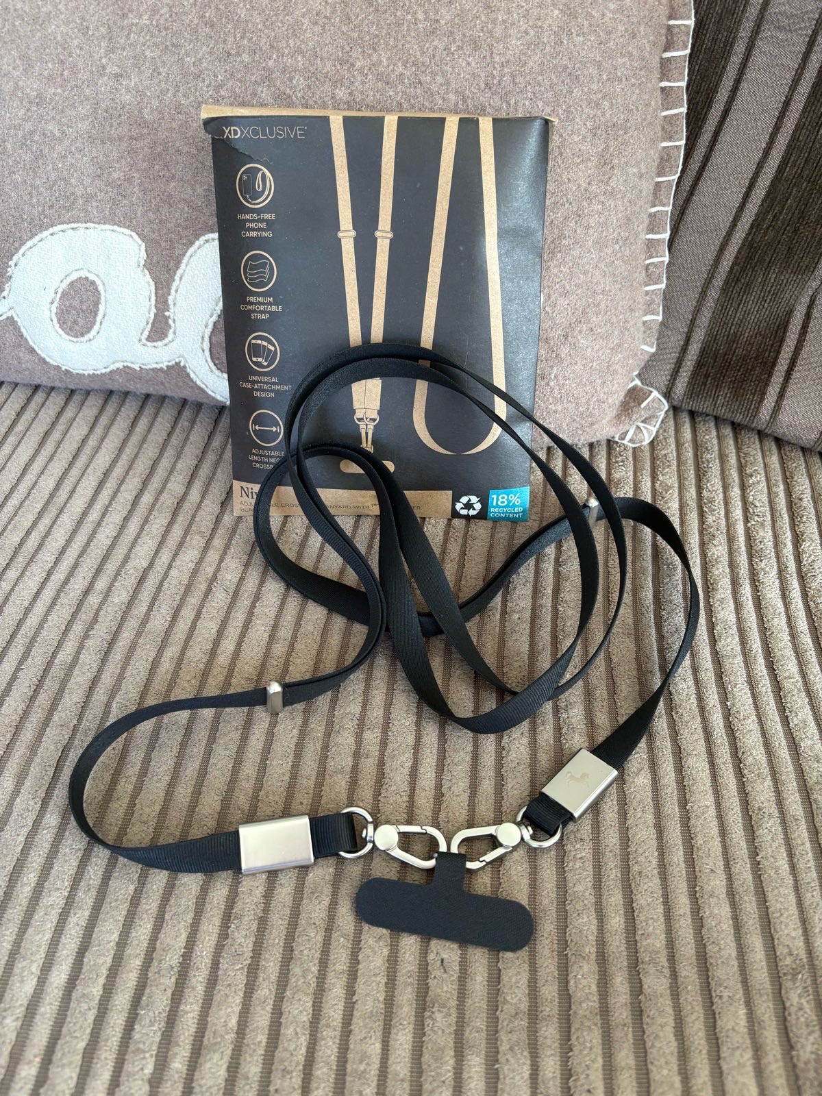 XD Xclusive Universal Phone Lanyard Crossbody Strap - Black / New
