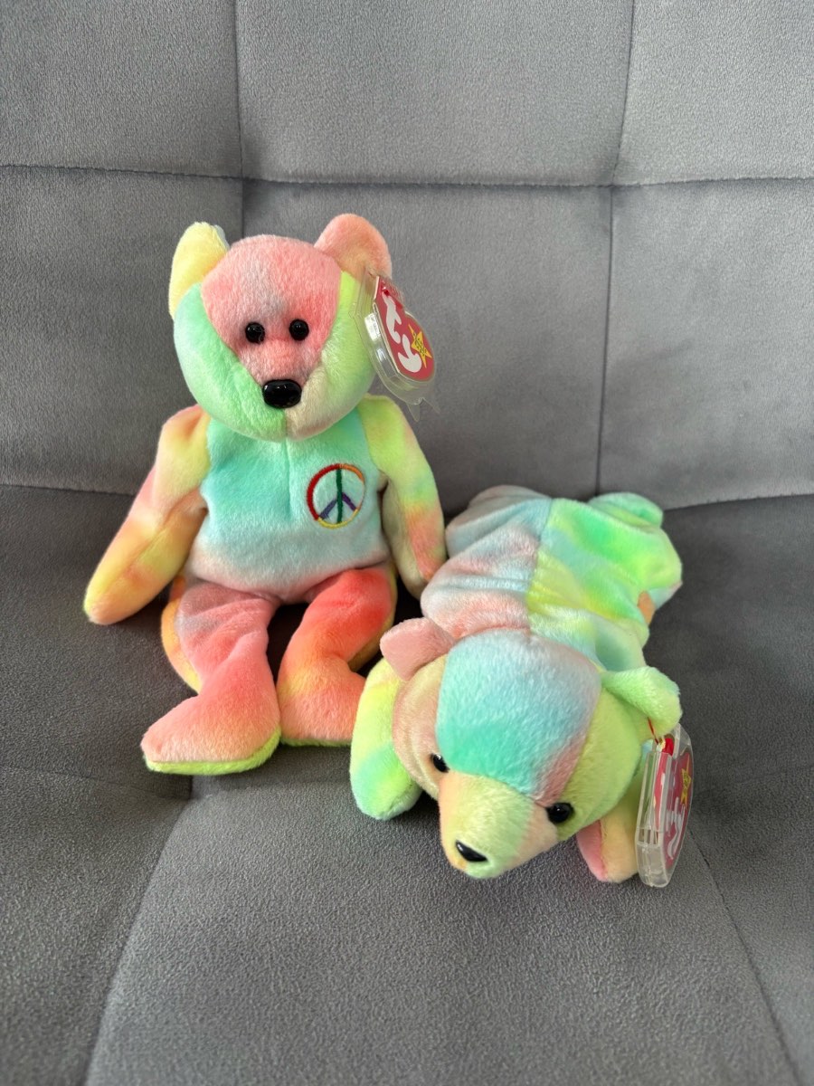 Original Ty Beanie Babies Peace and Sammy | 1996 & 1998 | With Tags | Retired