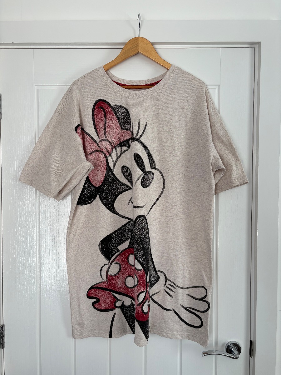 Disney Minnie Mouse Oversized Graphic T-Shirt Dress / Nightdress Size L (14/16)