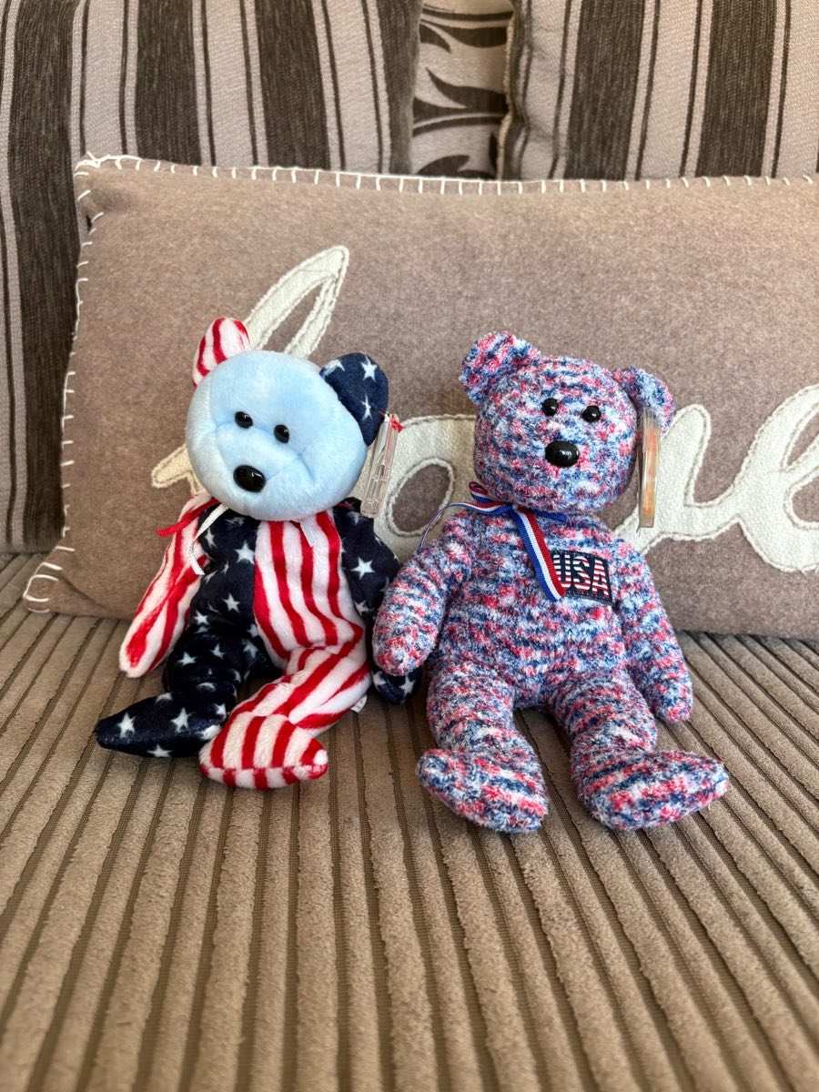 Ty Beanie Babies USA Patriotic Bears Bundle Set Vintage 2000s Retired