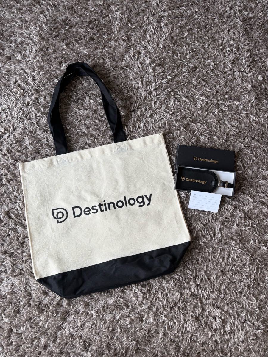 Destinology Canvas Tote Bag and Luggage Tag