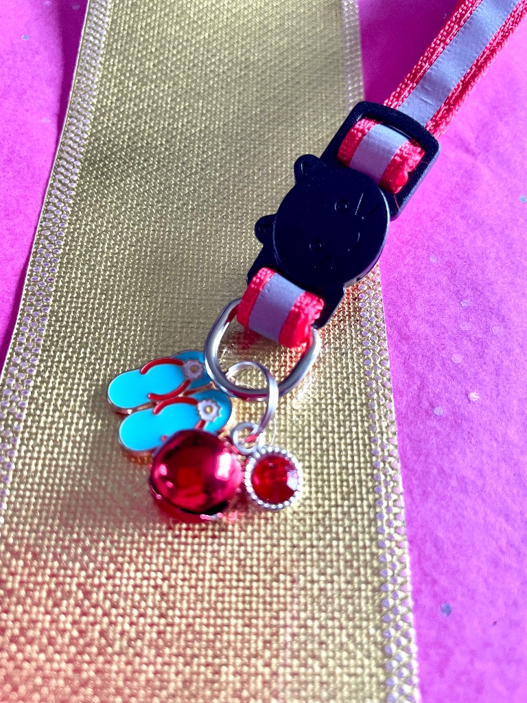 Red Cat Collar Brand New reflective quick release