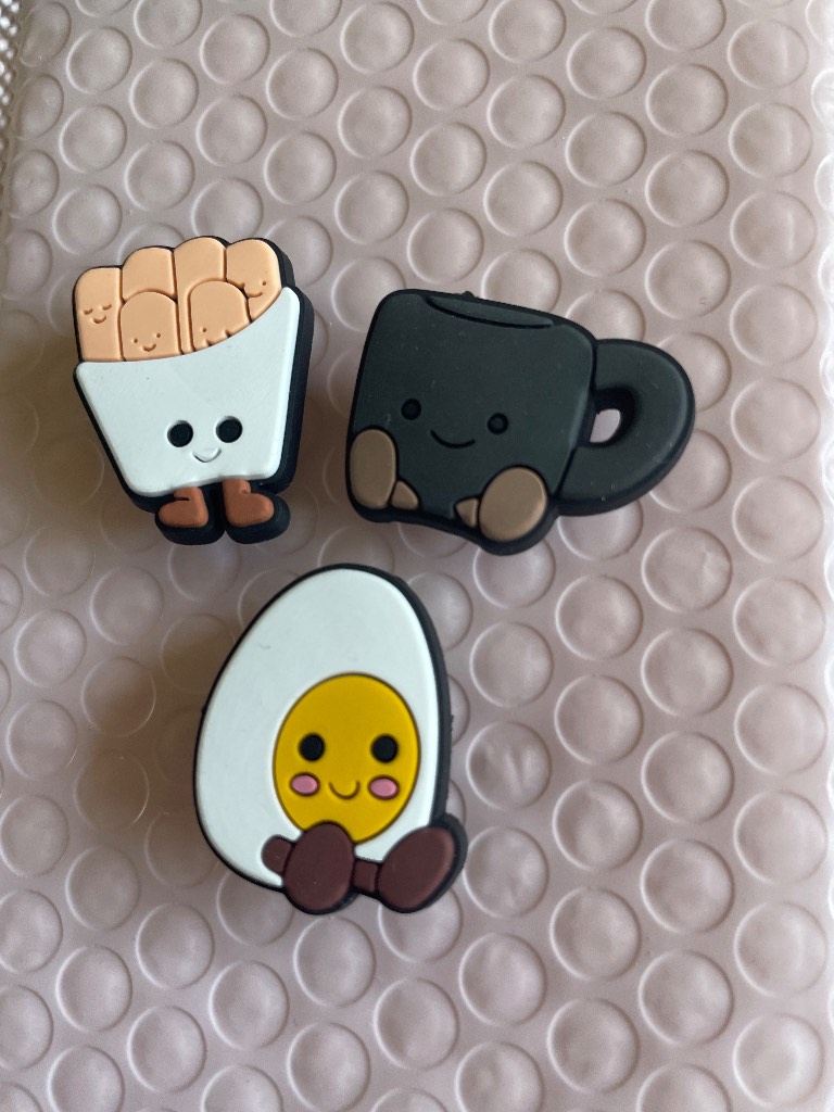 plush food croc charms BNWT
