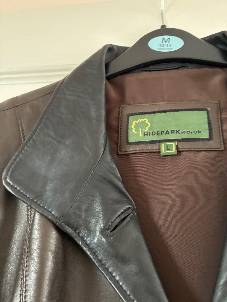 Hide park ladies brown leather jacket