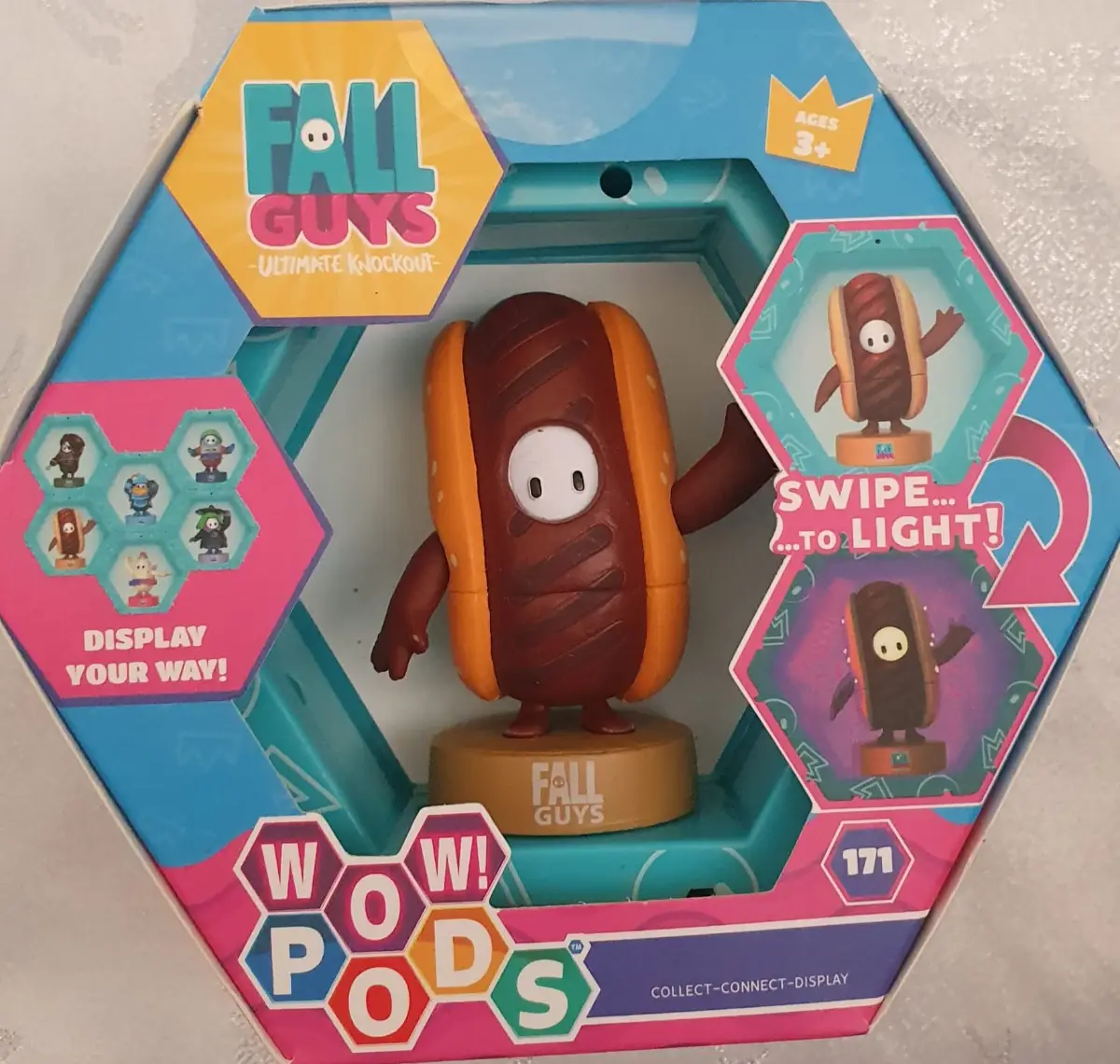 WOW Stuff wow pods fall guys hot dog kids light up toy gift figurine