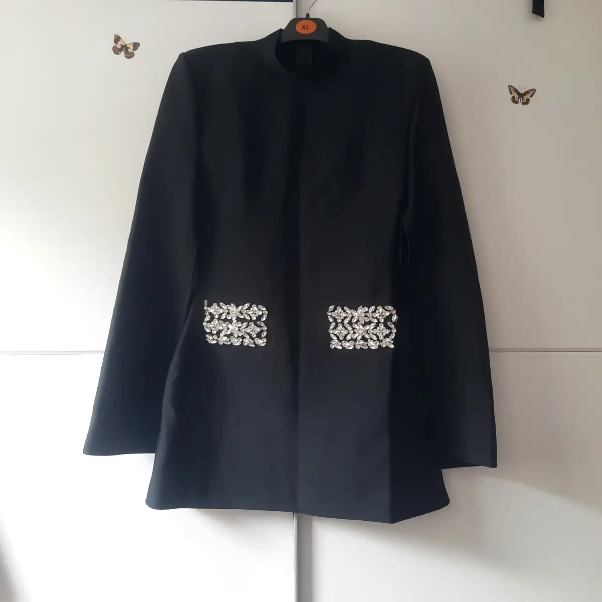 black elegant short gown