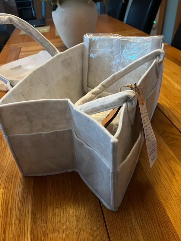 Baby Nappy Caddy Organizer - Nursery Storage Basket for Nappy Station