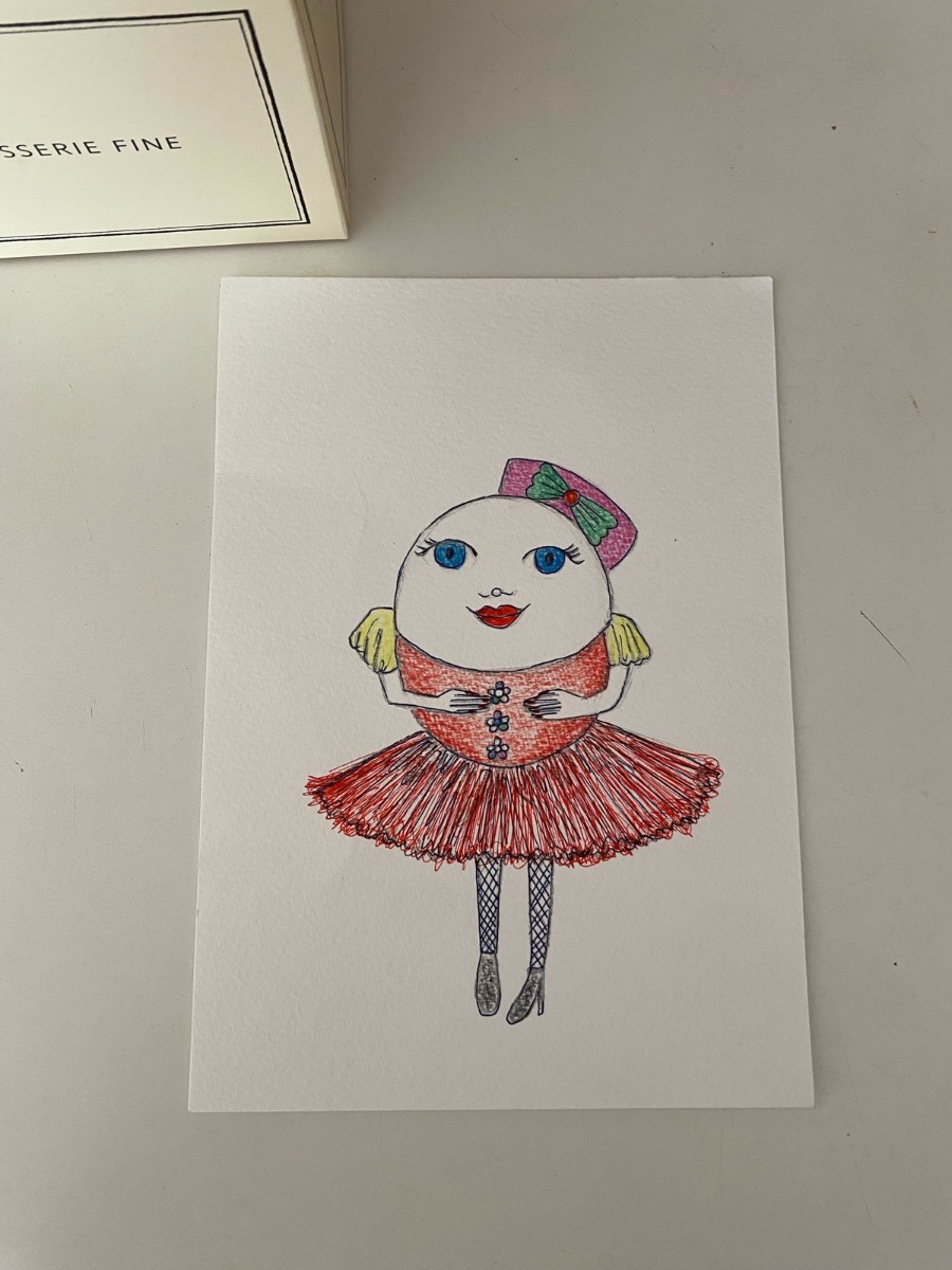 Humpty Dumpty girlfriend original art illustration