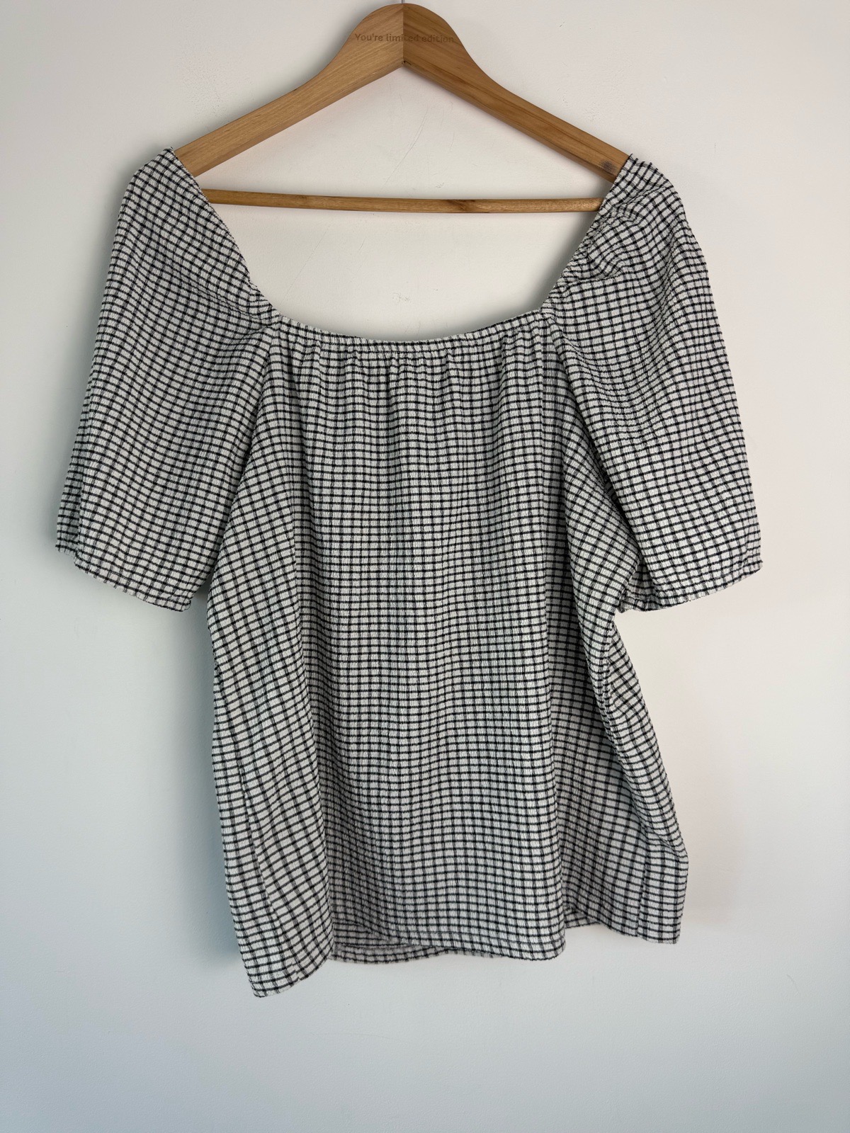 Papaya black and white checkered top size 16