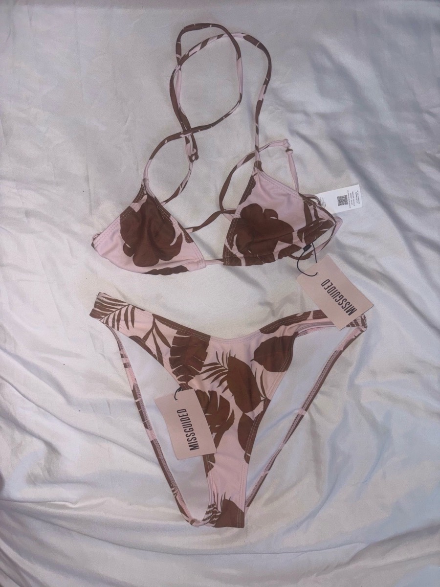 BNWT Missguided 3-Piece Bikini & Cover Up Set | UK 8 / EU 36
