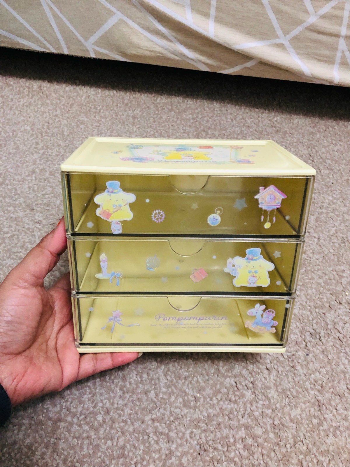 Sanrio pompompurin desk organiser drawers