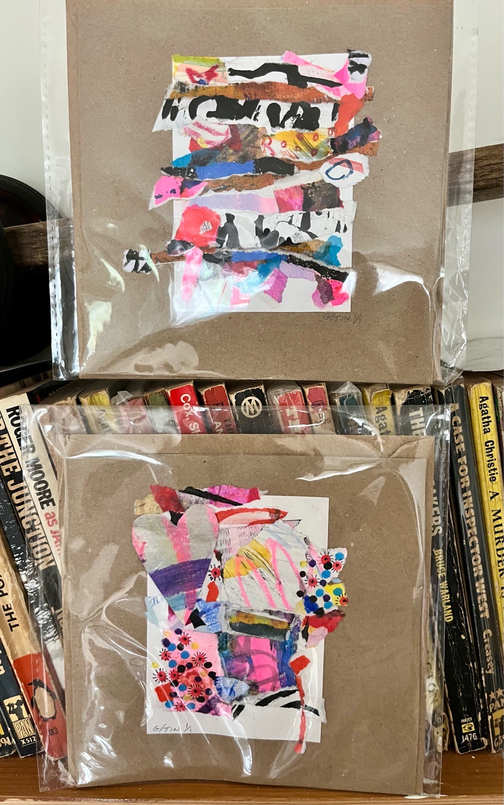 Two Original Recycled Artist Cards