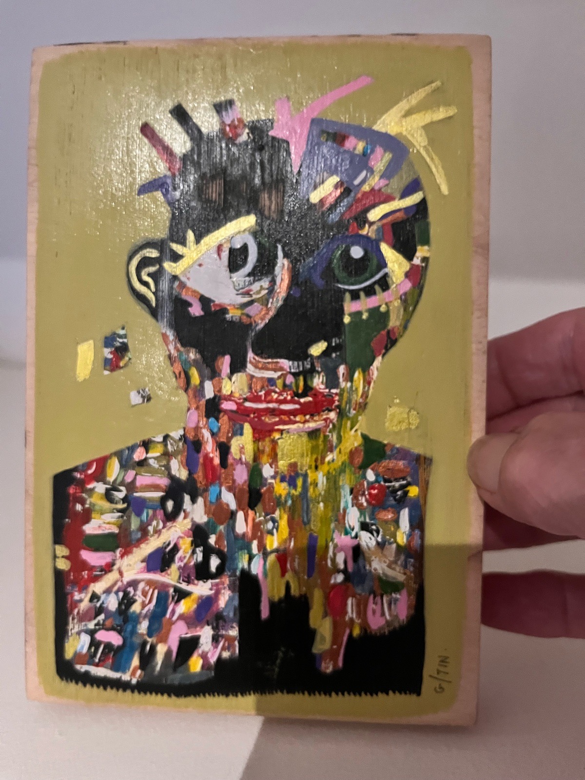 Creative Thinker Original Collage On Wood