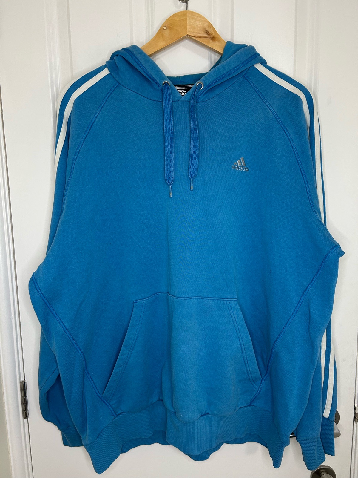 Adidas blue hoodie size XL
