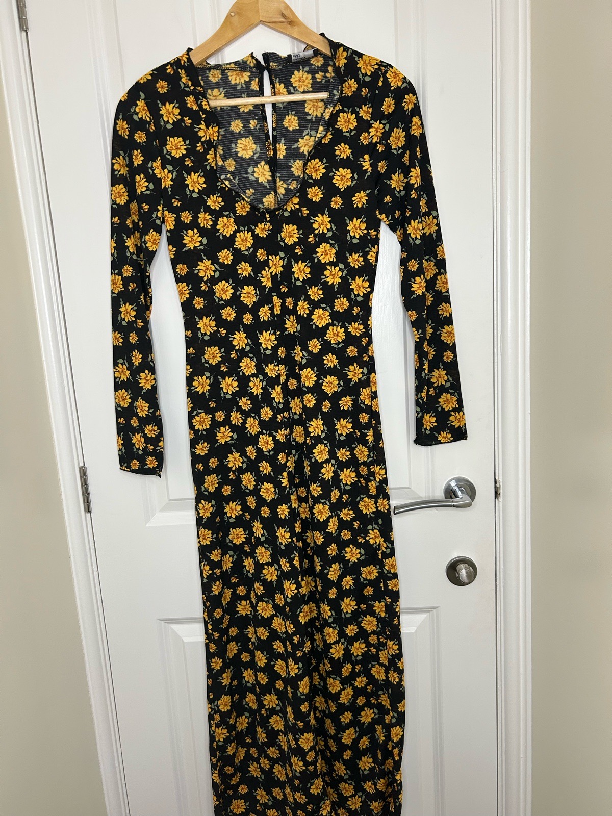 Nobody’s child black sunflower jumpsuit size 6