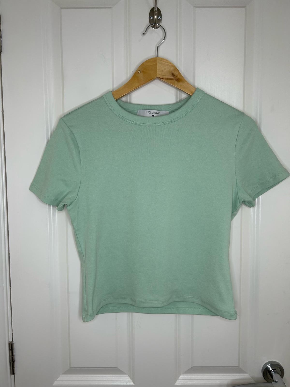 Primark mint green crop top t shirt size M