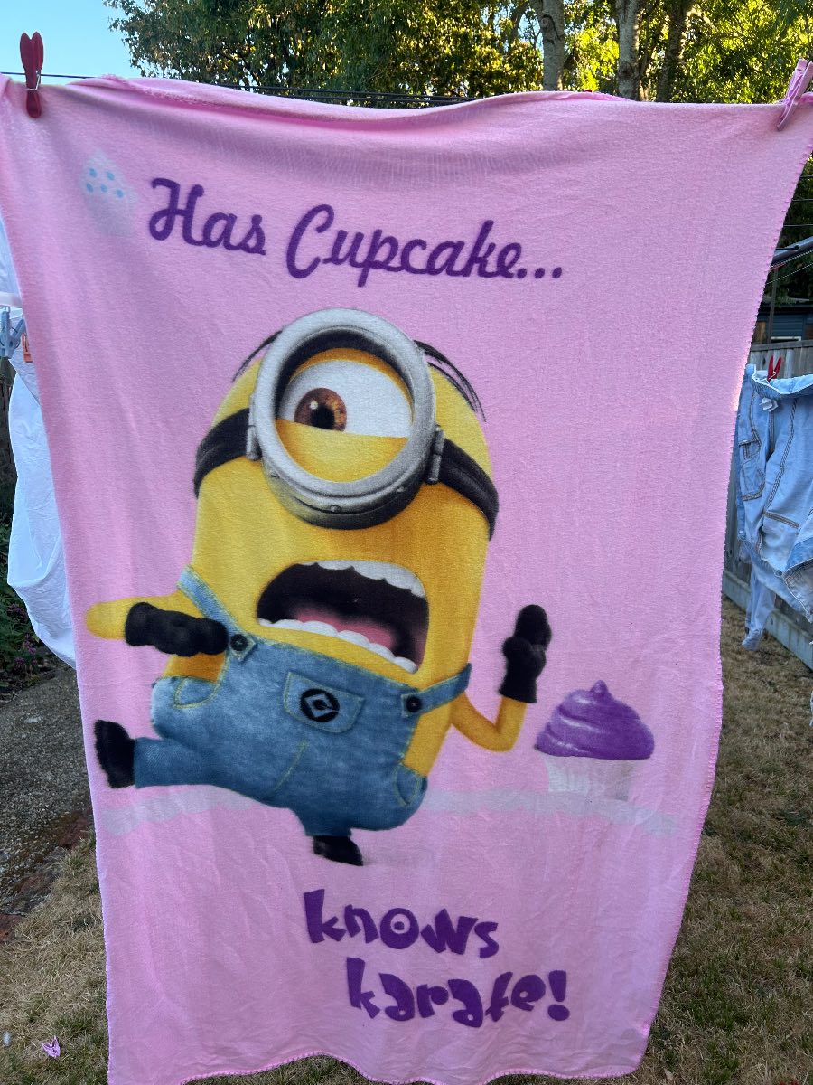 Minions pink fleece blanket