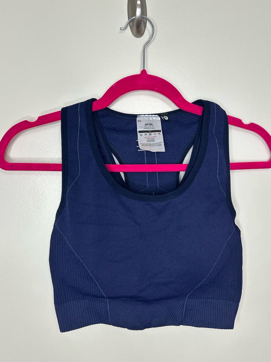 Aybl balance v3 seamless sports bra navy size m