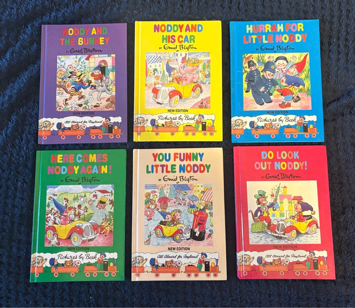 6 x Enid Blyton Noddy Books Vintage