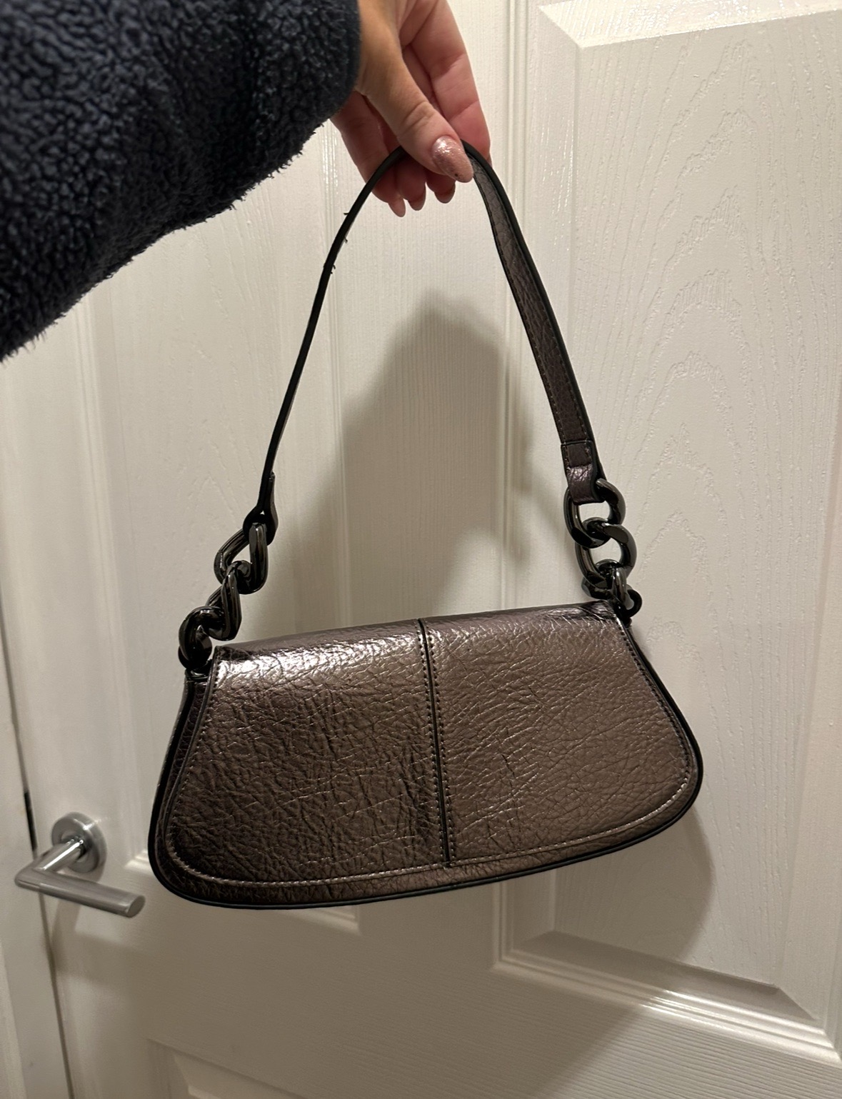 Topshop grey silver bag
