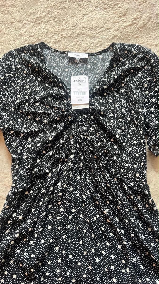 Next Black Polkadot Dress