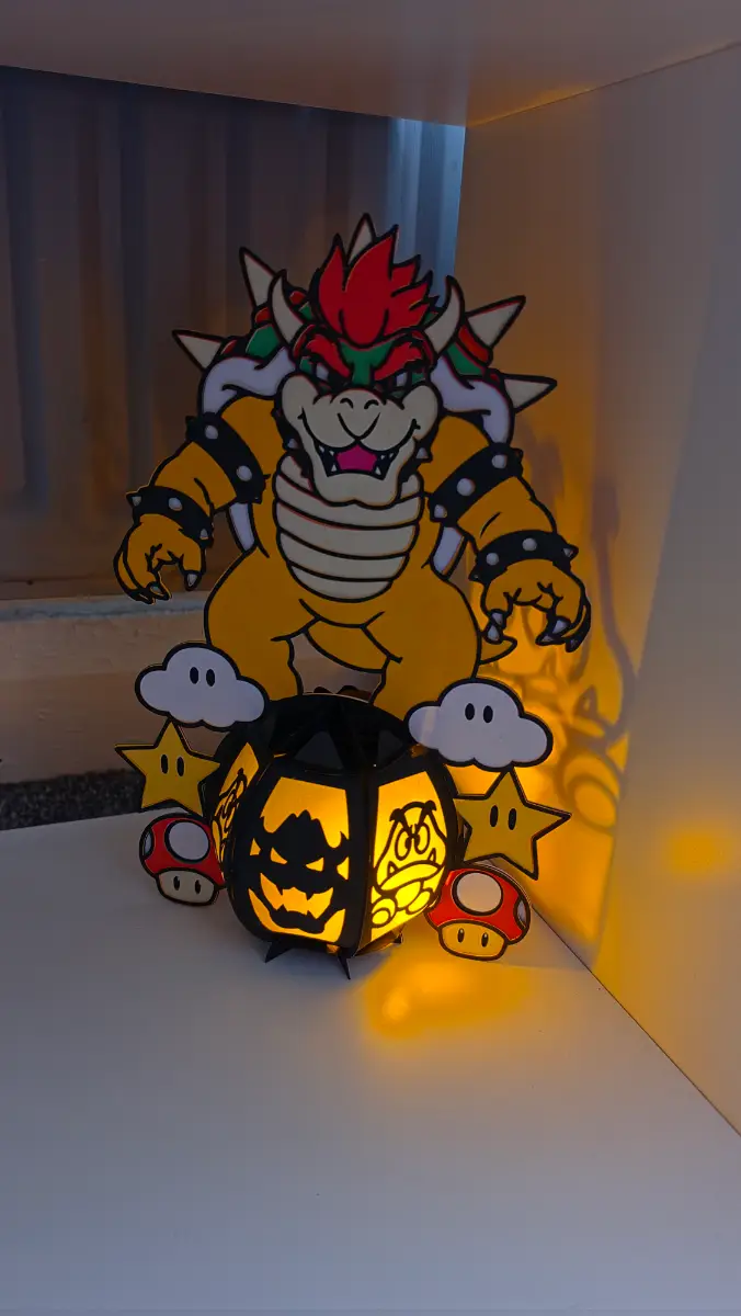 Make your own bowser lantern kit! Decoration! Light! Craft! Activity!