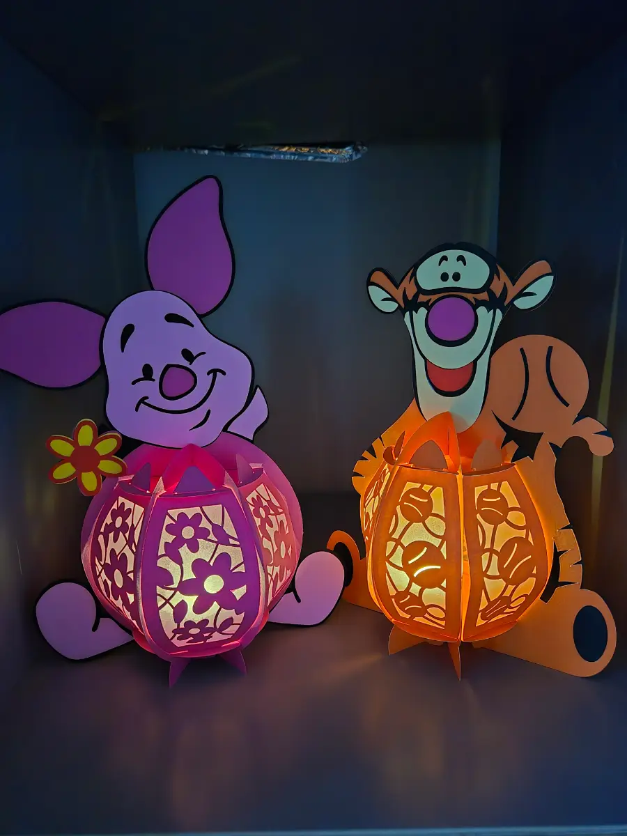 Make your own piglet and tigger lantern kits! Decoration! Light! Craft! Activity!