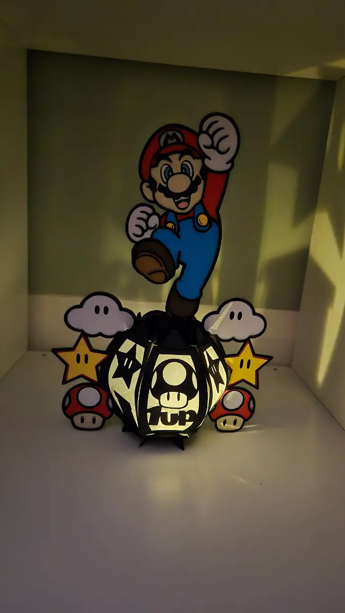 Make your own Mario lantern kit! Decoration! Light! Craft! Activity!