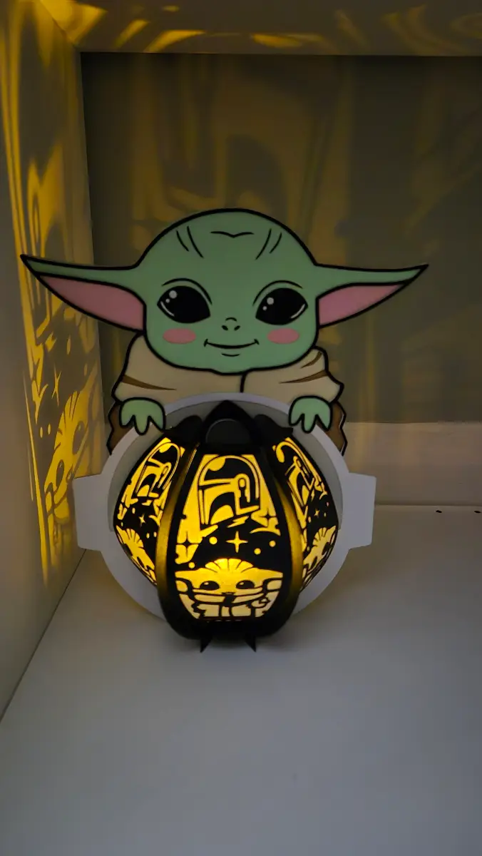 Make your own baby yoda lantern kit! Decoration! Light! Craft! Activity!
