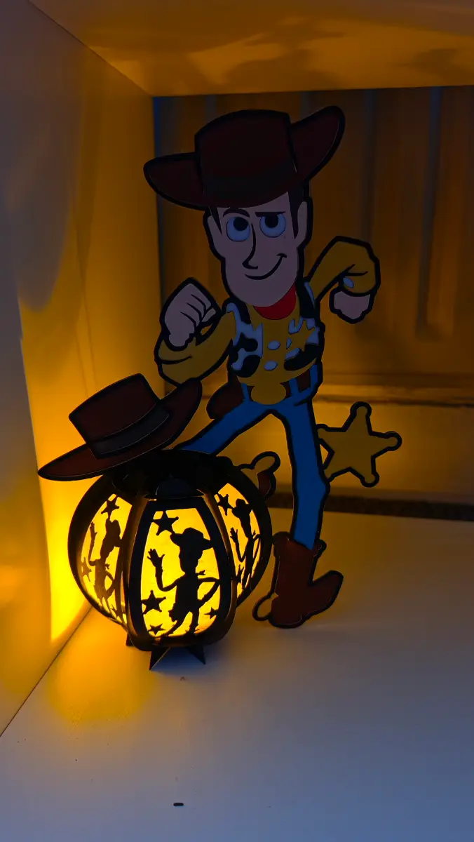 Woody lantern kit! Toy story! Cowboy lantern! Sheriff lantern! Crafting activity! Decoration!