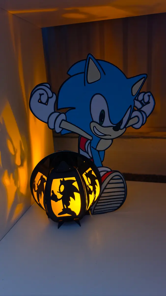 Make your own sonic the hedgehog lantern kit! Decoration! Light! Craft! Activity!