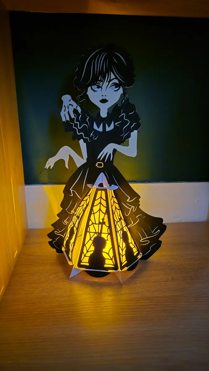 Make your own Wednesday Adams lantern kit! Decoration! Light! Craft! Activity! Halloween!