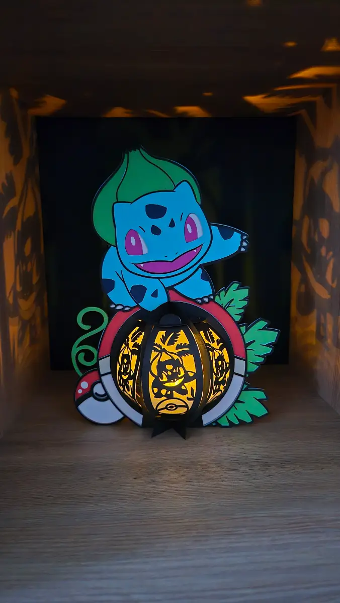 Make your own bulbasaur lantern kit! Decoration! Light! Craft! Activity! Pokemon!