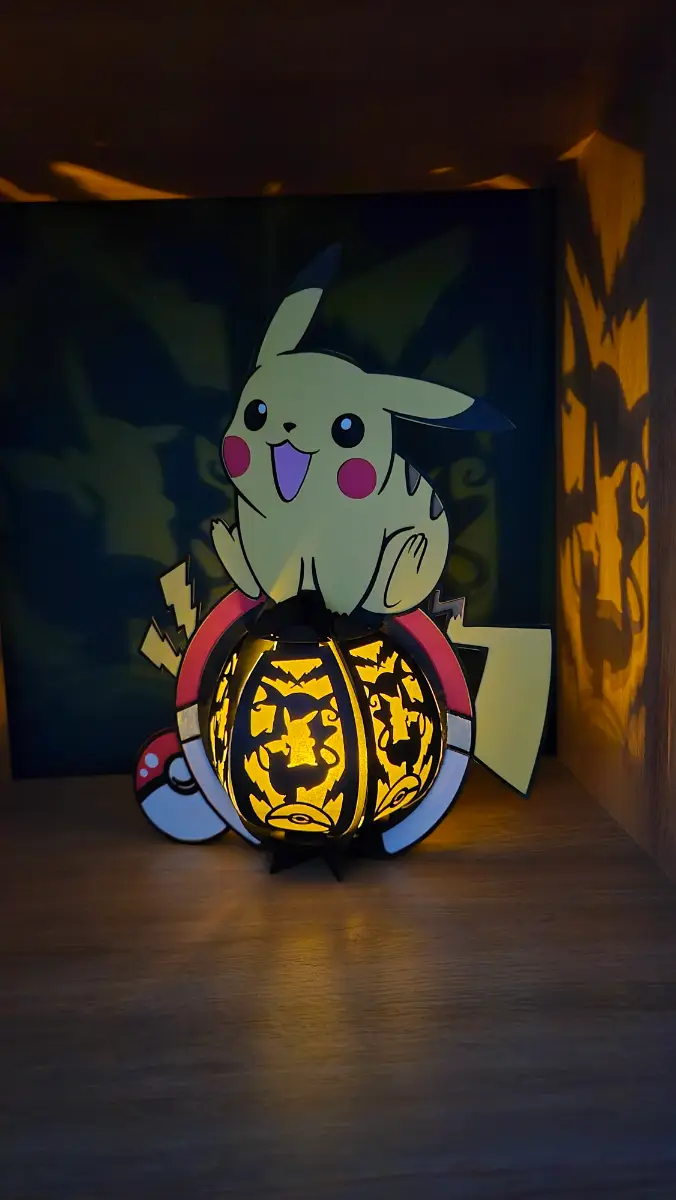 Make your own pikachu lantern kit! Decoration! Light! Craft! Activity! Pokemon!