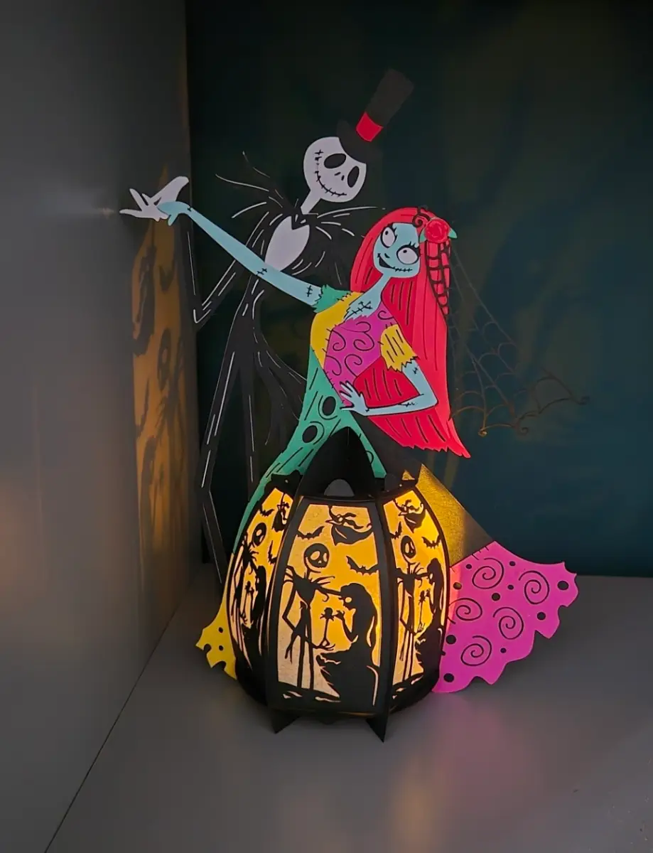 Jack and sally lantern craft kit! Decorative item! Halloween! Novelty lights!