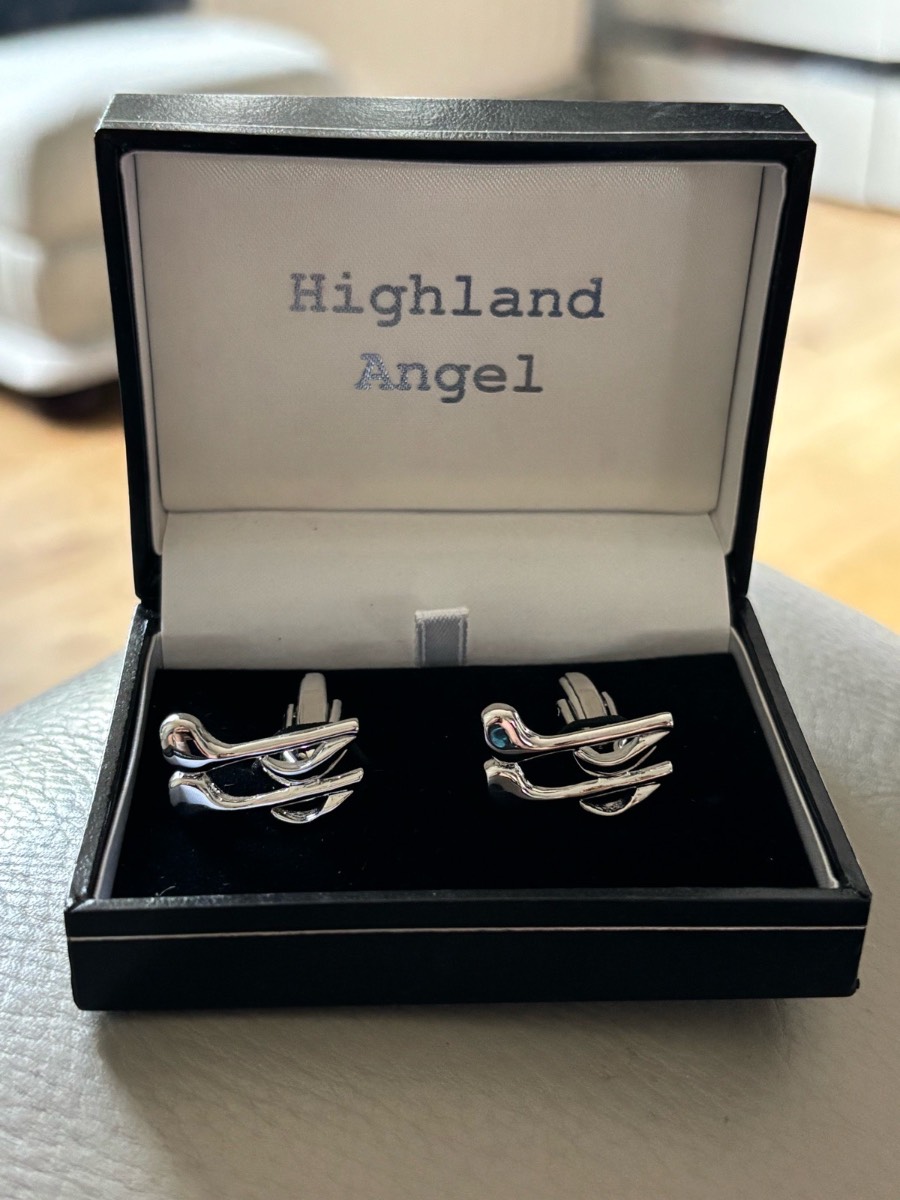 🎵 New Boxed Highland Angel Music Note Cufflinks 🎵