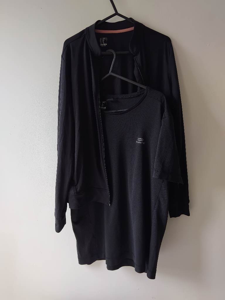 men's Decathlon kalenji running set /mens tshirt size large