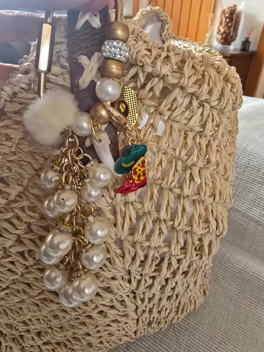 Carabiner cowboy bag charm