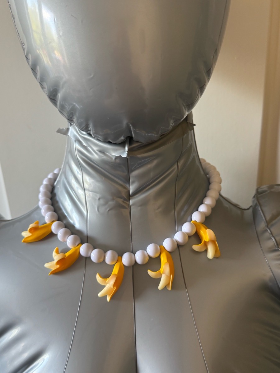 Cute and Fruity Beaded Banana Charm Necklace