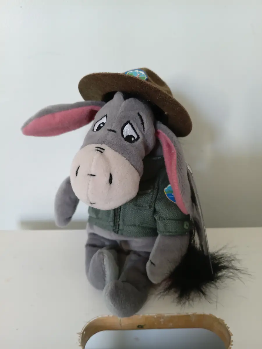 Walt Disney Eeyore Plush Park Ranger Eeyore Disneyland Vintage  Resort 1995 New