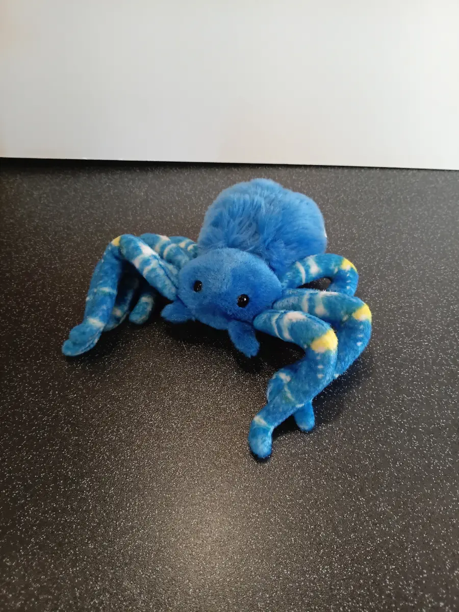 17cm Blue Peacock Tarantul Spider Plush Soft Toy