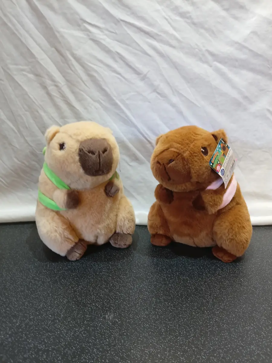 Capybara Plush x 2 With Backpacks Soft Toys New