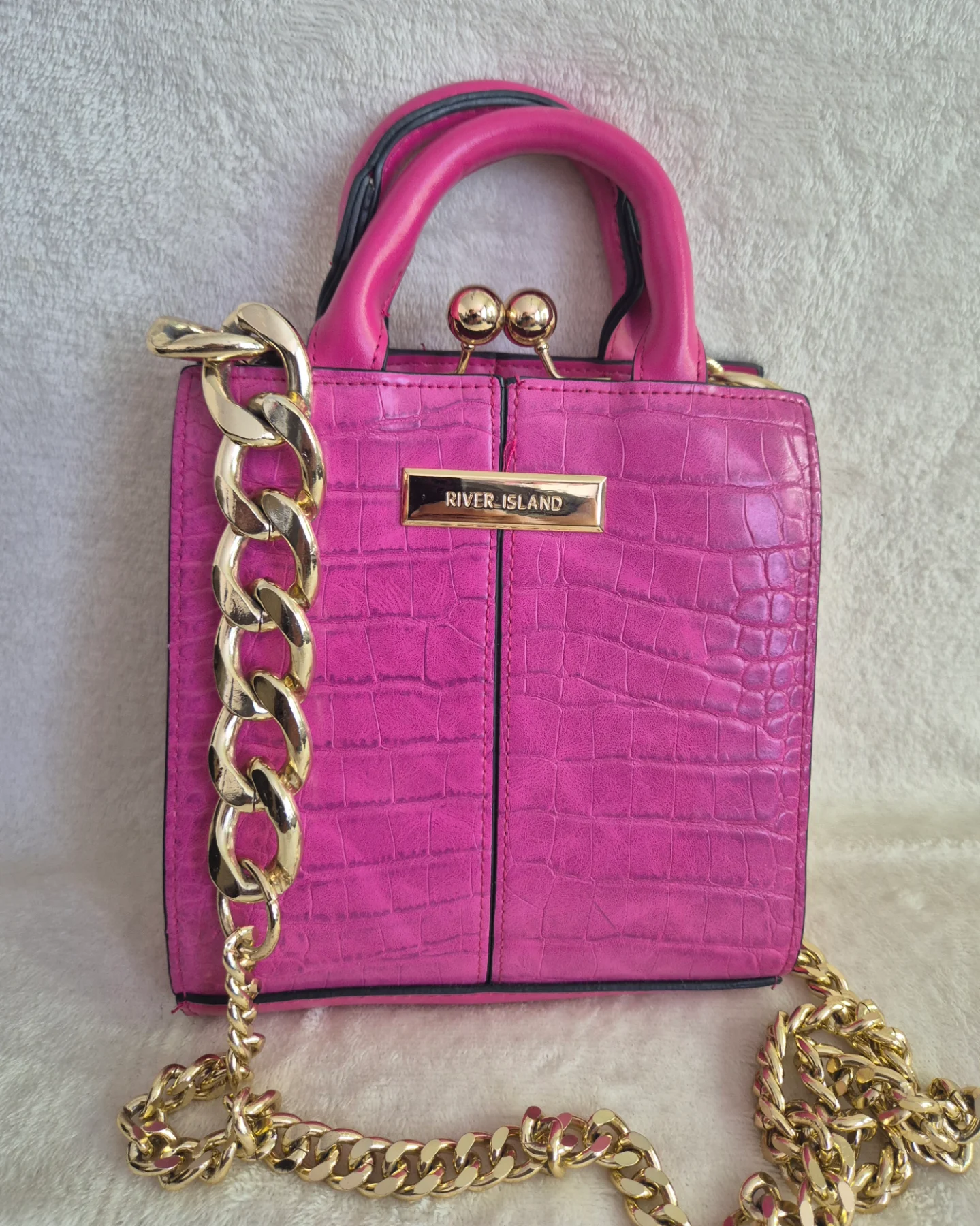 Ladies pink River island handbag
