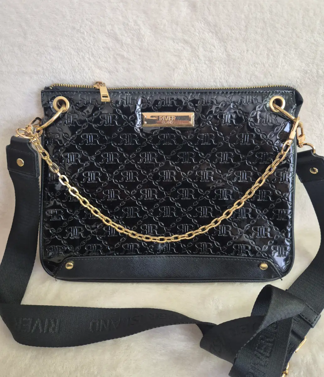 Ladies black River island handbag